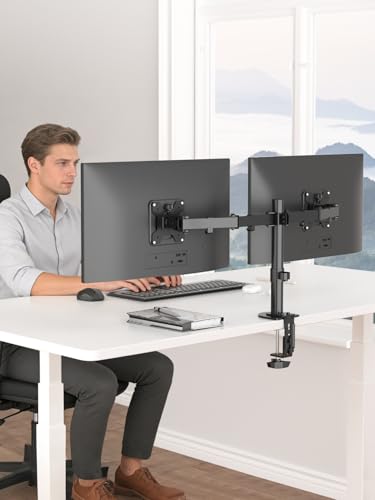 Soporte doble para monitor brazo articulado de escritorio VESA 75 100 para dos pantallas 13-27 5