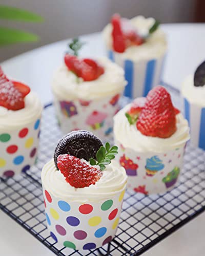 Bertacy 100-Pack Disposable Wrappers Large Paper Cake Baking Cup Cupcake Muffin Cases Birthday Party Decoration #TOP7