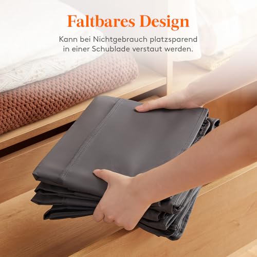 Lifewit 95L Aufbewahrungstasche, Unterbettkommode, 2 Stück Transporttasche, Umzugstaschen, Aufbewahrungsbox mit deckel, Faltbare Kleidung Aufbewahrung für Bettdecken Kleidung, Grau