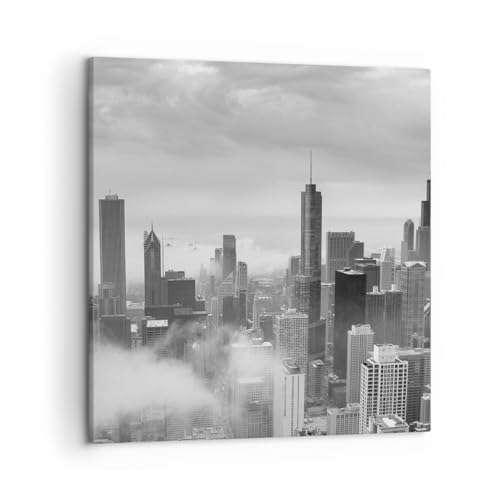 Deco cadre pour mur vide de chambre ou cuisine tableau moderne USA 50x50cm