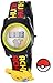 Pokemon Pikachu Slide Through Charm Style LCD Watch for Kids with Pikachu Icon Dial, Yellow and Black Case, Printed Rubber Straps, and Charms – Fun and Durable Digital Display for Boys and Girls