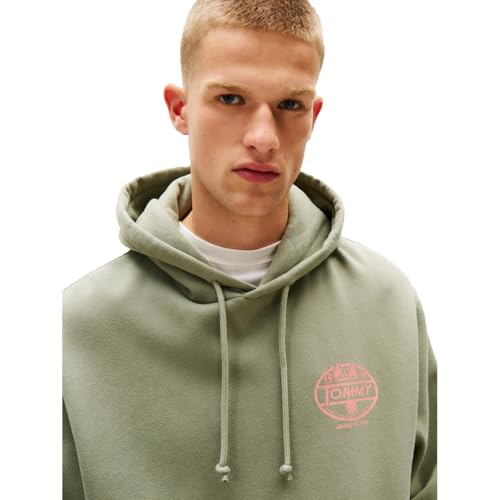 Tommy Jeans Men's Medium Weight Hoodie Sweatshirt with Printed Back Graphic2