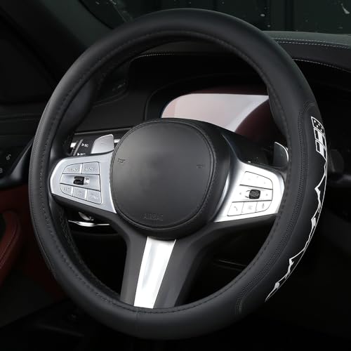 Universal-Sport-Leather-Steering-Wheel-Cover-America-US-Flag-15inch-Breathable-Microfiber-Compatible-with-Car-Truck-SUV