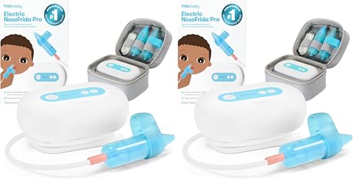 Image of Frida Baby Electric NoseFrida Pro Nasal Aspirator for Baby, Hospital Grade Suction, Nose Sucker for Baby & Toddler, Nasal Aspirator for Congestion Relief, 5 Suction Levels, 2 Tips, Cordless with Case