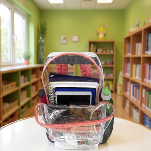 Image of Trail maker Clear Backpack Heavy Duty with Padded Straps, Side Pockets for Kids, Boys, Girls, School, Stadium Approved Events