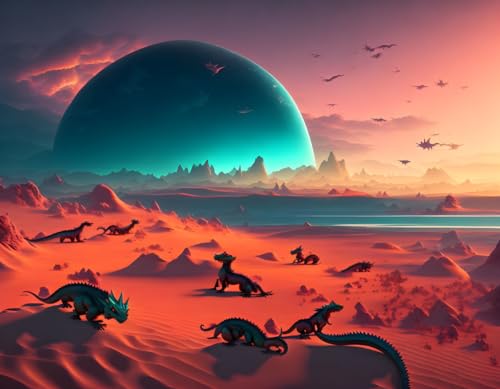 Poster dragon Meechi 50x70 cm pour sublimer l'ambiance d'un salon ou bureau moderne