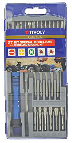 Tivoly 11501570025 Coffret 27pcs Embouts de Vissage Precision Hexa 4mm Sets Tournevis