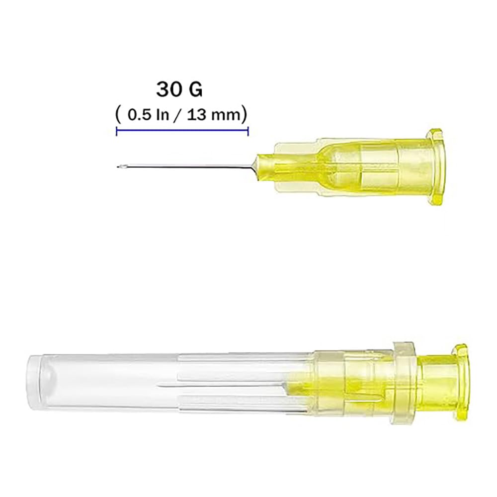 30 Gauge 1/2 Inch Needle, Hypodermic Needles, 30g 1/2 Inch Needle, Scientific Labs,(100Pack) Individually Sealed with Cap — Amazon image 2
