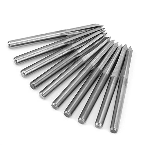 Crazy Sales Fresa, Grande Scanalatura per Trucioli 10 Pezzi 3.175mm Punta per Router Professionale Senza Bave per Officina di Fabbrica per Lavoratore per Rettificatrice