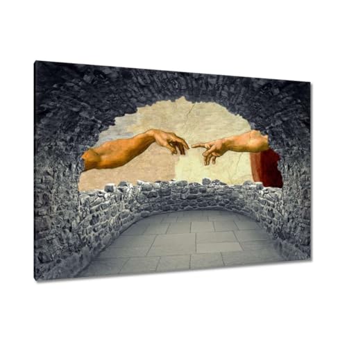 Peinture imprimée sur toile Création d'Adam 120x80cm H1837M
