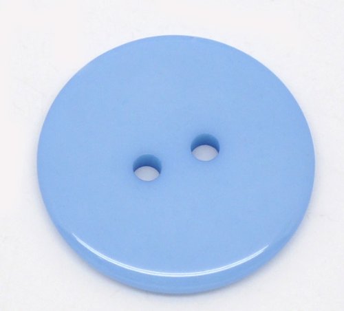 50 Plain Light Blue Round 2 Hole Sewing 23mm Buttons. Ideal for Crafts Like Scrapbooking Cardmaking, Bling, Decoration - Image 2