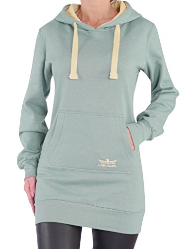 Finchgirl 99S5 Maxi Hood Damen Pullover Hoody Kapuzen F1020 Grün Gr S