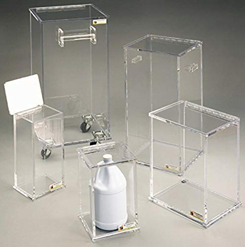 Image of WF-160 Beta-Gard Acrylic Medium Waste Container with Fitted Lid, 13-3 /4 inch Width x 18-1 /4 inch Height x 11 inch Depth