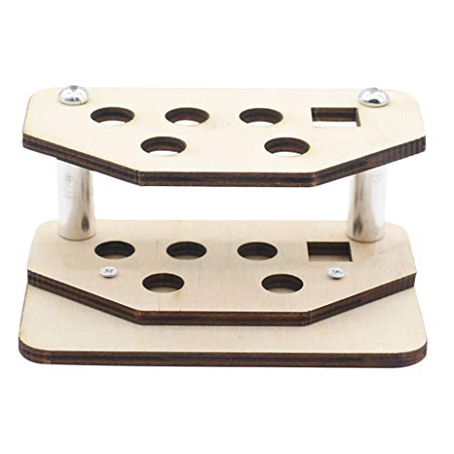 Baoblaze Suporte De Madeira Rack 6 Slots Leathercrafts Tool Rack De Suporte De Ferramenta Para Bits