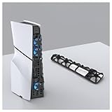 Appareils compatibles : design compact et léger, compatible avec PlayStation 5 Slim Disc et Digital Editions, prenant en charge les orientations verticales et horizontales. (Remarque : non compatible avec PS5)