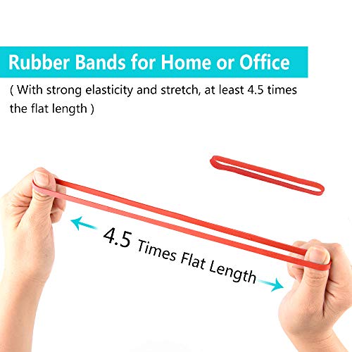 Coopay 60 Pieces Large Rubber Bands Trash Can Band Set Elastic Bands For Office Supply, Trash Can, File Folders, Cat Litter Box, Size 8 Inches(Red) #TOP3