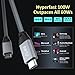 QCEs Short USB C to USB C 3.2 Gen 2 Cable 1.65Ft 20Gbps High Speed Data Transfer, 4K Display, 100W PD Charging Compatible with Samsung T9 T7 T5, SanDisk, SSK SSD MacBook Pro/Air, iPhone 16/15