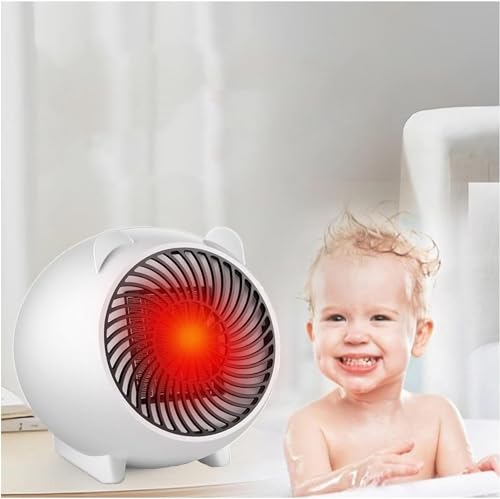 Calentador Eléctrico para Hogar, Calentador de Espacio Portátil con Termostato Mini Calentador de Espacio, Calentador de Escritorio de Calentamiento Rápido de Ahorro de Energía Altamente Eficiente, Ad