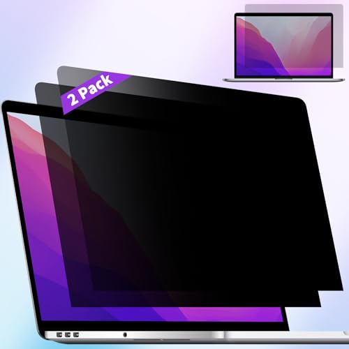 Image of 2 Pack Privacy Screen Compatible with 2019 MacBook Pro 16 Inch Screen Protector (A2141), Anti Blue Light Glare & Anti Scratch Computer Privacy Shield for Mac Pro 16.1 inch