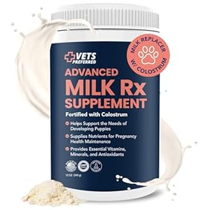 Vets Preferred Puppy Milk Replacement Formula - Dog Milk Replacer Powder Supplement for Pregnant, Lactating, Aging Dogs - Enriched with Colostrum - Nutritious Nursing Formula for Puppies - 12 Oz Vets Preferred Puppy Milk Replacement Formula Dog Milk Replacer Powder Supplement for Pregnant Lactating Aging Dogs Enriched with Colostrum Nutritious Nursing Formula for Puppies 12 Oz