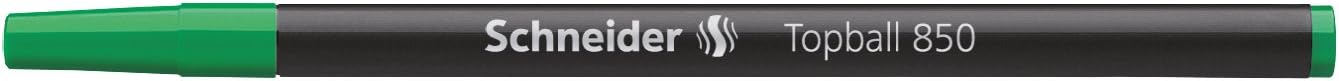 Schneider Topball 850 Refill in Euro-Format for Ink Roller Pen 0.5 mm Green Pack of 10
