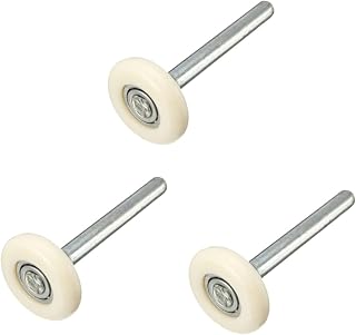 TEHAUX 3pcs for White Garage Door Nylon With Duty Silent Quiet Ball Heavy Bearing Er Stem Replacement Ball-bearings Wheels Residential in and Ers Doors Sealed Commercial