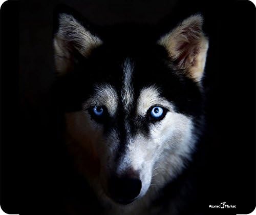 Blue Eyed Husky Thick Mouse Pad by Atomic Market