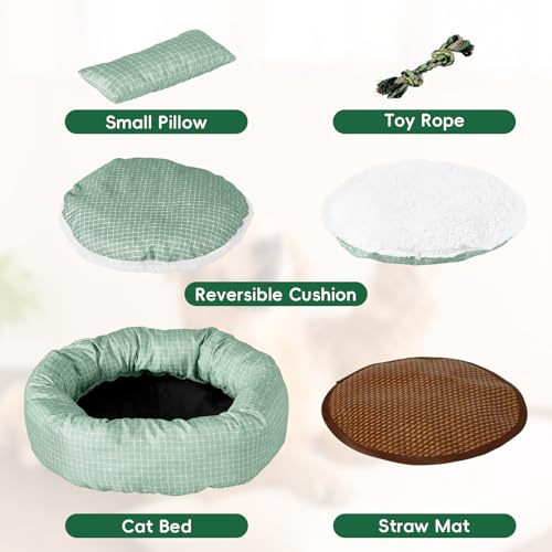 50% Off Colewin Washable Round Cat Bed for Small Pets Under 8 lbs