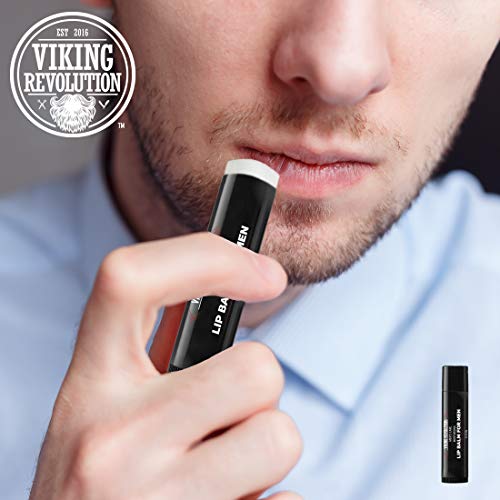 Viking Revolution All Natural Lip Balm For Men - Mens Lip Moisturizer - Lip Care For Men For Dry, Cracked, Chapped Lips (4Pack) #TOP2