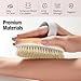 2 Pack Dry Brushing Body Brush, Natural and Soft Bristle Shower Brush for Body Cleaning, Exfoliating Bath Brush for Lymphatic Drainage Improve Circulation, Body Exfoliator Scrubber for Women Men