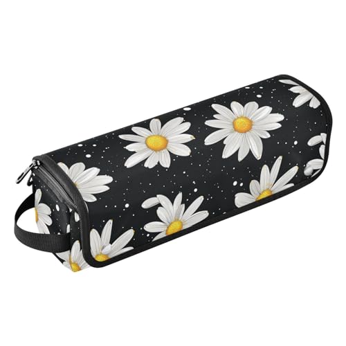 White Daisies Marble Hair Tools Travel Bag Heat Resistant Mat for Irons Straighteners Curling Iron Hair Care Accessories Portable Organizer Bag miniatura 1