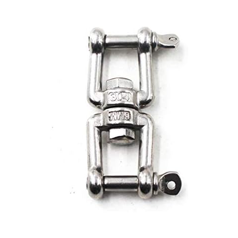 Flomore M10 Swivel Double Shackle 304 Stainless Steel Boat Anchor Chain Connectors (Pack of 1) Cover