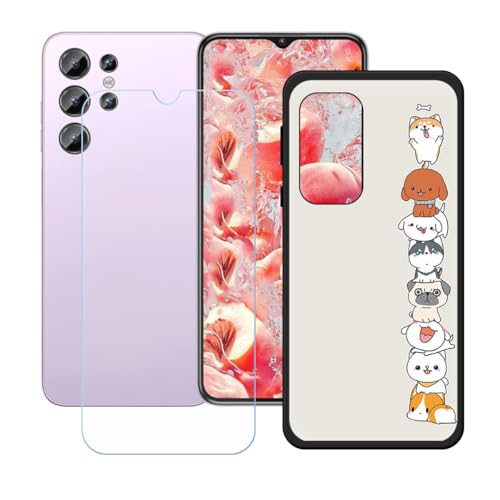 �pGUYAHANYER�P�[�X �K�p���� Oukitel C1 Plus + �����K���X�X�N���[���ی�t�B���� �A���ȃ\�t�g�V���R���P�[�X�ی�TPU�J�o�[�̃P�[�X�J�o�[�p �K�p���� Oukitel C1 Plus (6.52") - LH62