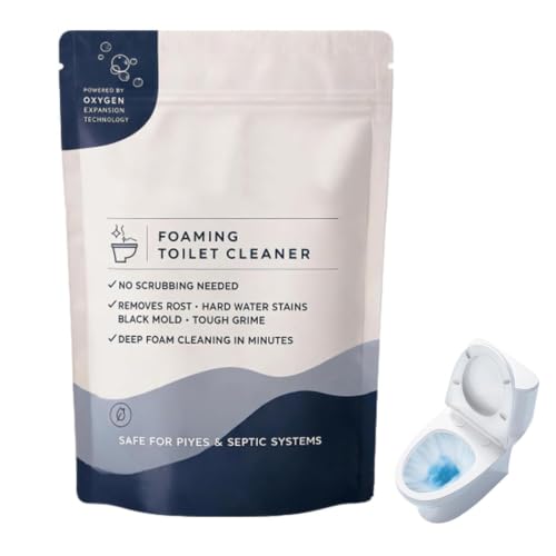 Restorea Bowl Toilet Cleaner Foaming Powder for Deep Cleaning & Stain Remover Fast Dissolving Daily Toilet Cleaner Fresh Scent Daily Care Powder Safe for Pipes & Septic Tanks(1PC 3.53 Oz)