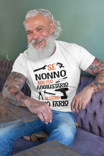 IDEAMAGLIETTA NO0001 T-Shirt Uomo Se Nonno Non può...
