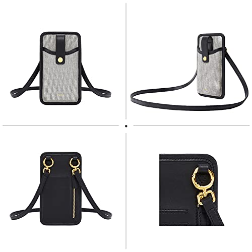 Image of JW PEI Aylin Canvas & Quinn Vegan Leather Cell Phone Crossbody Bag