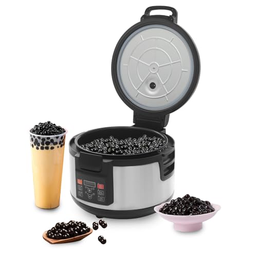 16L Boba Cooker Boba Maker Machine, Commercial Pearl Maker for Bubble Tea with Soup & Mesh Strainer, Automatic Tapioca Pearls Cooker for Restaurants, Milk Tea Stores, Dessert Stores, Lounge Bars