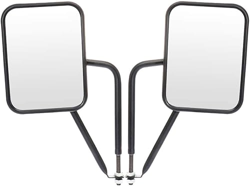 SCITOO Espejos laterales para puerta fuera de carretera, a prueba de golpes, rectangulares de aventura, repuesto para Jeep Wrangler JKU JK CJ YJ
