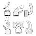 NUHUi 6X Hitachi Handheld Massager Wand Attachments Accessories fit for Large Massagers Silicone Soft Material Clear
