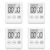 Función de memoria y tiempo de cuenta arriba/abajo: El último temporizador de cocina tiene 3 botones, botón de inicio/pausa, minutos, botón de reinicio. La función de memoria incorporada del reloj de la cocina es útil para evitar reiniciar cada vez. Mantenga presionados los botones de minutos y segundos para configurar rápidamente la hora. Y este cronómetro puede contar hacia arriba y hacia abajo.
