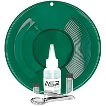 ASR Outdoor Gold Pan Gold Prospecting Beginners Kit, Collection Tools, 5 Piece Green