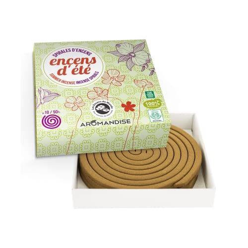 Aromandise 20 Spirales d'encens Naturel Anti-moustiques 7h