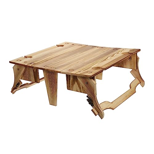 HANABASS 1stück Klappbarer Holztisch Mit Multifunktionale Faltmöbel Für Und Outdoor-aktivitäten Tragbar Und Einfach Zu Tiefem Holzton