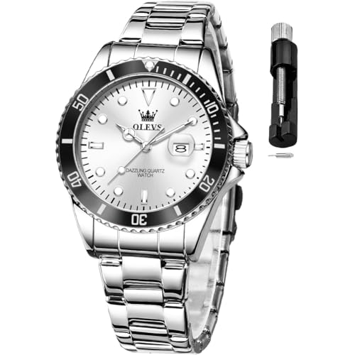 Image of OLEVS Womens Watch Classic Dress Number Female Watches for Ladies Analog Quartz Stainless Steel Waterproof Luminous Day Date Two Tone Easy to Read Wristwatch