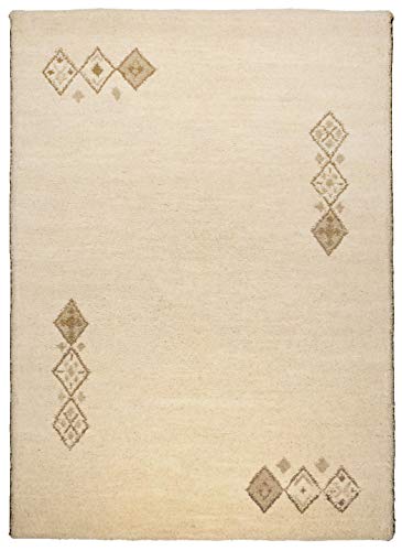 Theko Berber Teppich Natur mit Muster Grösse 250 x 300 cm