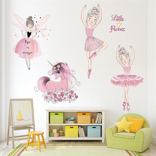 Vinilo Decorativo con Diseño de Niña Bailarina Rosa miniatura 2