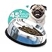 Enhanced Pet Bowl – Slanted Stainless Steel Dog Bowl for Flat-Faced Breeds Like Bulldogs, Pugs, Frenchies – Raised Back, No-Spill, Reduces Gas & Mess – Large Size, Non-Slip, Food-Grade