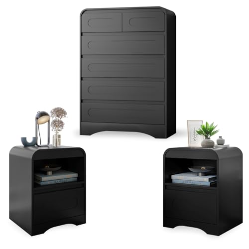 3 Piece Bedroom Set, Dresser and Nightstand Sets for Bedroom,