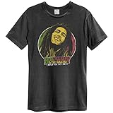 hochwertiger & sauber verarbeiteter Amplified Bob Marley Printdesign auf dem Herren T-Shirt