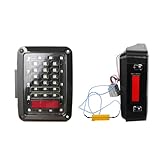 Hooke Road JK LED Tail Light Assembly Wrangler Tail Lamp w/Brake Light & Turn Signal for 2007-2018 Jeep JK Wrangler & Unlimited